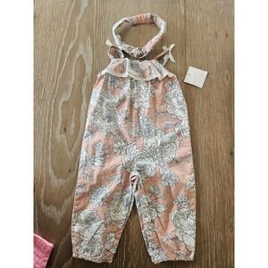 Shabby chic baby girl romper‎ 3-6 mos